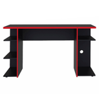 Escritorio Gamer 136 cm Negro/Rojo Madesa