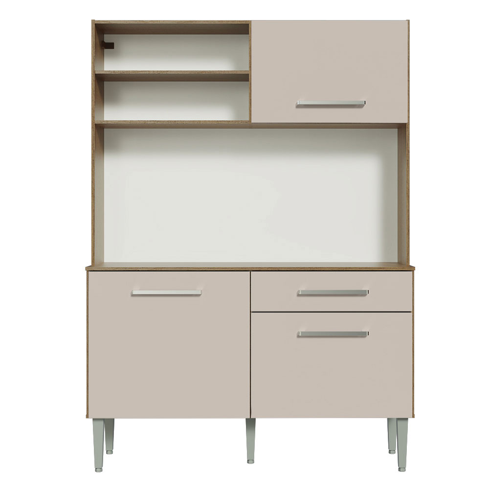 Cocina Compacta 120cm Marron/Crema Life