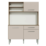 Cocina Compacta 120cm Marron/Crema Life