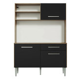 Cocina Compacta 120cm Marron/Negro Life