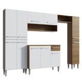 Cocina Integral Emilly Hit 261cm Marrón/Blanco