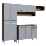 Cocina Compacta 229cm Marrón/Gris Emilly Top