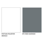 Gabinete Bajo 120 cm 2 Puertas Sin Encimera Blanco/Gris Agata Madesa
