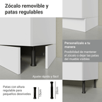 Gabinete Bajo para Fregadero con Accesorios de Cocina 120 cm 1 Puerta 2 Cajones Blanco/Marrón Agata Madesa