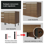 Gabinete Bajo 40 cm 1 Puerta Sin Encimera Marrón Glamy Madesa
