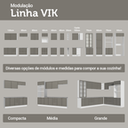 Gabinete Bajo 40 cm 1 Puerta Sin Encimera Blanco/Gris Vik Madesa