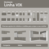 Gabinete Bajo de Cocina 40 x 60 cm 1 Puerta (Sin encimera) Blanco/Gris Vik Madesa