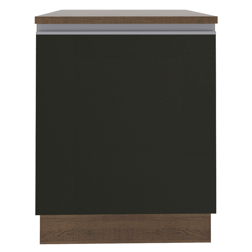 Gabinete de Cocina 60 x 60 cm 1 Puerta (Con Encimera) Marrón/Negro Glamy