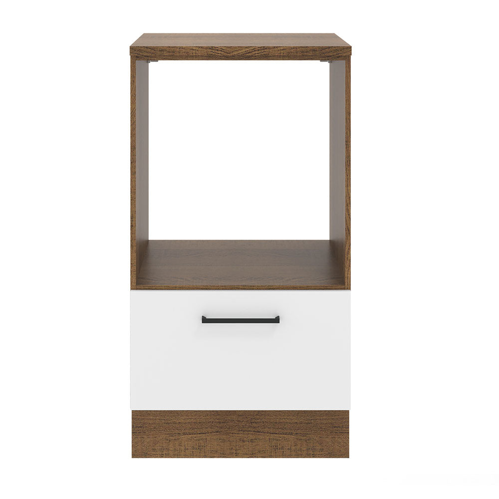 Gabinete Bajo para Horno 60 cm 1 Puerta Marrón/Blanco Agata Madesa