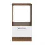 Gabinete Bajo para Horno 60 cm 1 Puerta Marrón/Blanco Agata Madesa