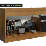 Gabinete Bajo para Fregadero 150cm 2 Puertas y 2 Cajones (Sin Encimera Ni Fregadero) Glamy Marrón/Negro