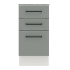 Gabinete Bajo 40 cm 3 Cajones Blanco/Gris Agata Madesa