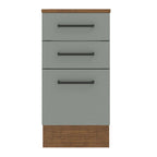 Gabinete Bajo 40 cm 3 Cajones Marrón/Gris Agata Madesa