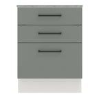 Gabinete Bajo 60 cm 3 Cajones Blanco/Gris Agata Madesa