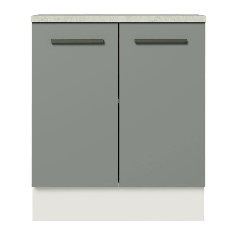 Gabinete Bajo 70 cm 2 Puertas Agata Blanco/Gris