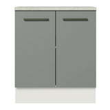 Gabinete Bajo 70 cm 2 Puertas Agata Blanco/Gris