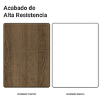 Gabinete Bajo Esquinero 94 cm 1 Puerta Sin Encimera Marrón/Blanco Stella Madesa
