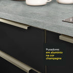 Gabinete Superior 120 cm 2 Puertas Blanco/Negro Lux Madesa