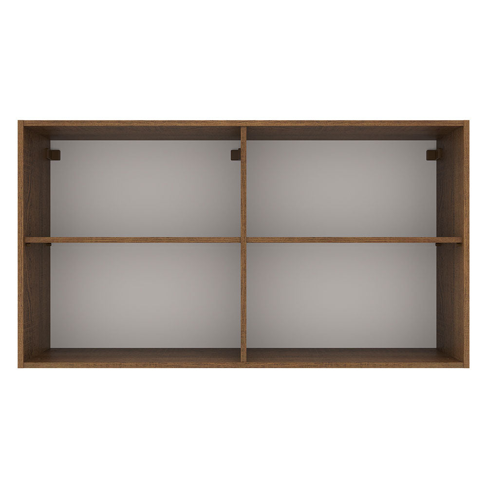 Gabinete Superior 120 cm 2 Puertas Agata Marrón/Gris