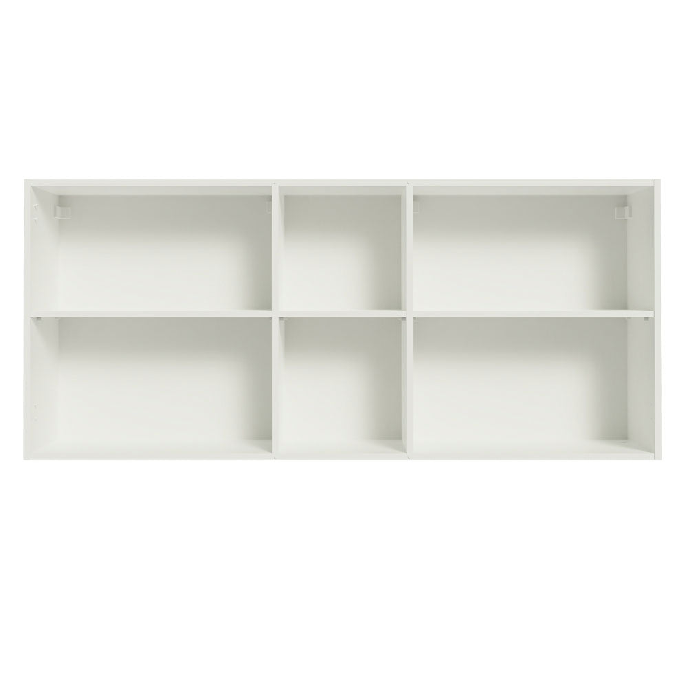 Gabinete Superior 150 cm 2 Puertas 2 Nichos Blanco/Negro Glamy Madesa