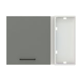 Gabinete Superior de Esquina 1 Puerta Agata Blanco/Gris