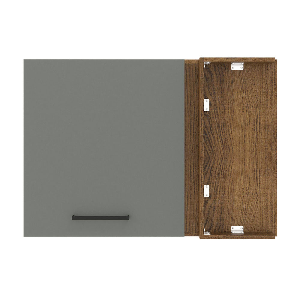 Gabinete Superior de Esquina 1 Puerta Agata Marrón/Gris