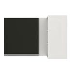 Gabinete Superior Esquinero 166 cm 1 Puerta 3 Nichos Blanco/Negro Glamy Madesa