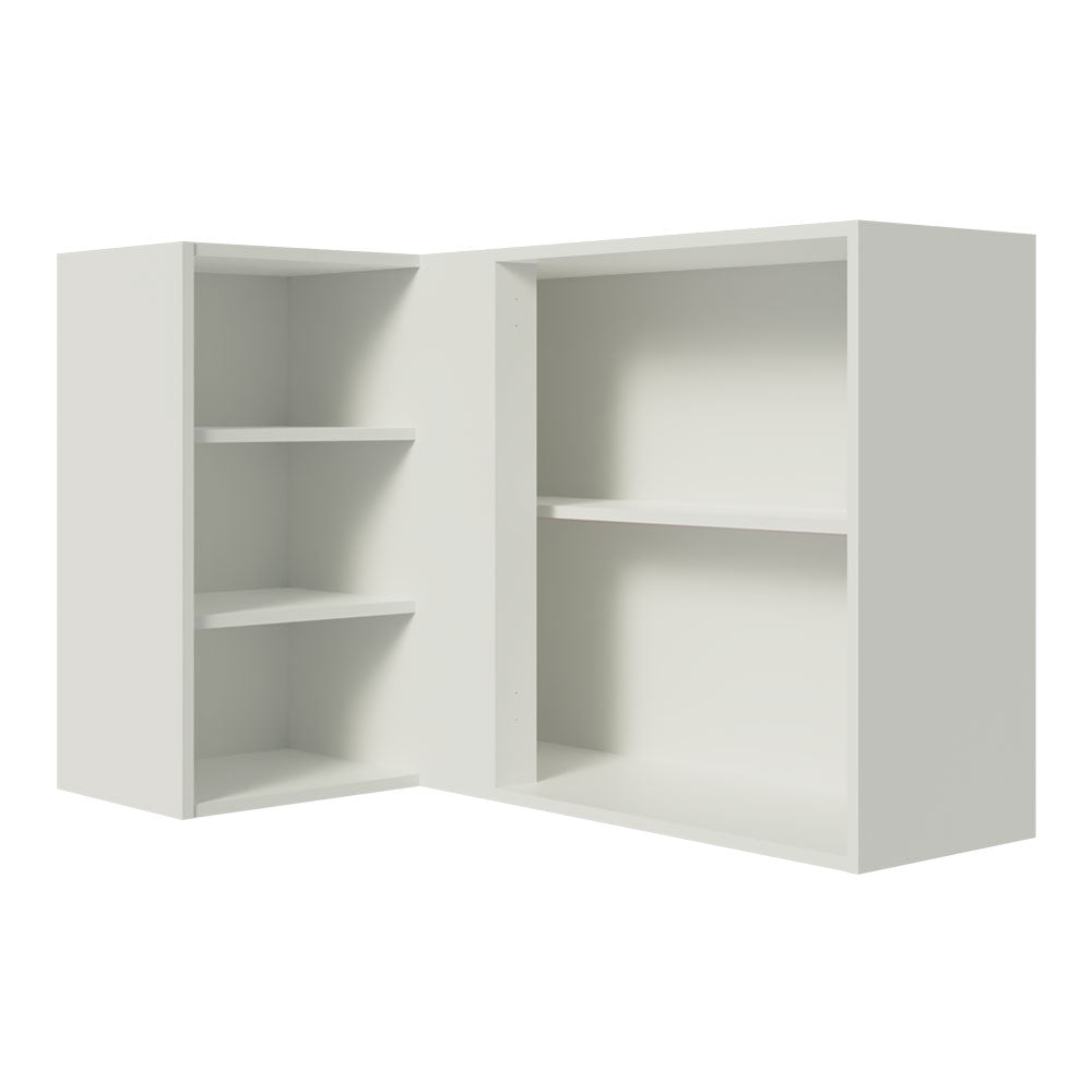 Gabinete Superior Esquinero 166 cm 1 Puerta 3 Nichos Blanco/Gris Agata Madesa