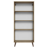 Mueble de Cocina Vitrina 70cm 2 Puertas de Vidrio con Patas Marrón Madesa