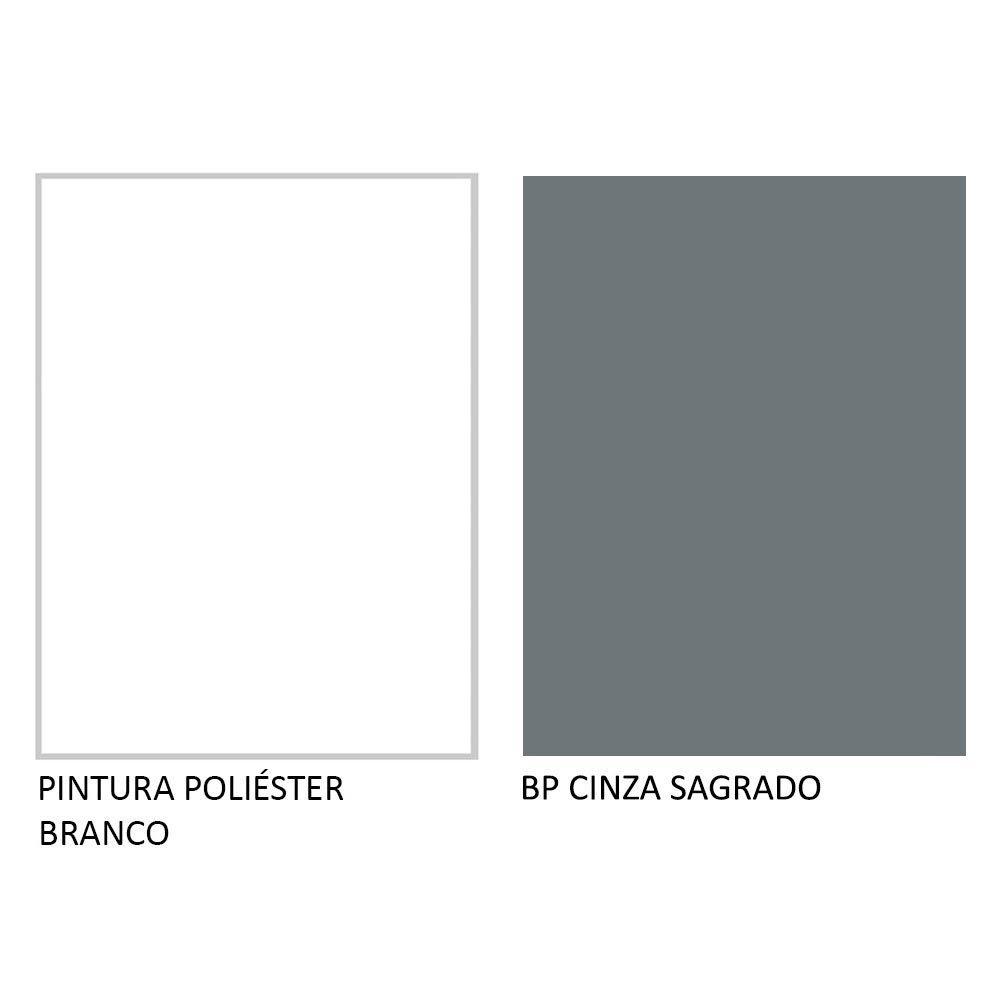 Mueble Despensa 60 cm 3 Puertas Agata Blanco/Gris
