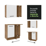 Cocina Integral Esquinera 459cm Marrón/Blanco Agata 01