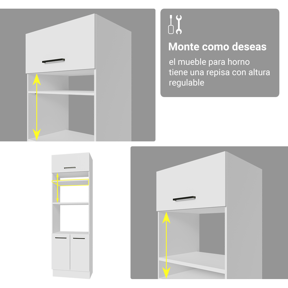 Cocina Integral 549cm Blanco Agata 01