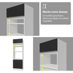 Cocina Integral 549cm Blanco/MNegro Glamy 01