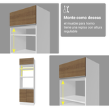 Cocina Integral 549cm Blanco/Marrón Glamy 01