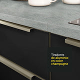 Cocina Integral Esquinera 546 cm Lux Blanco/Negro 03