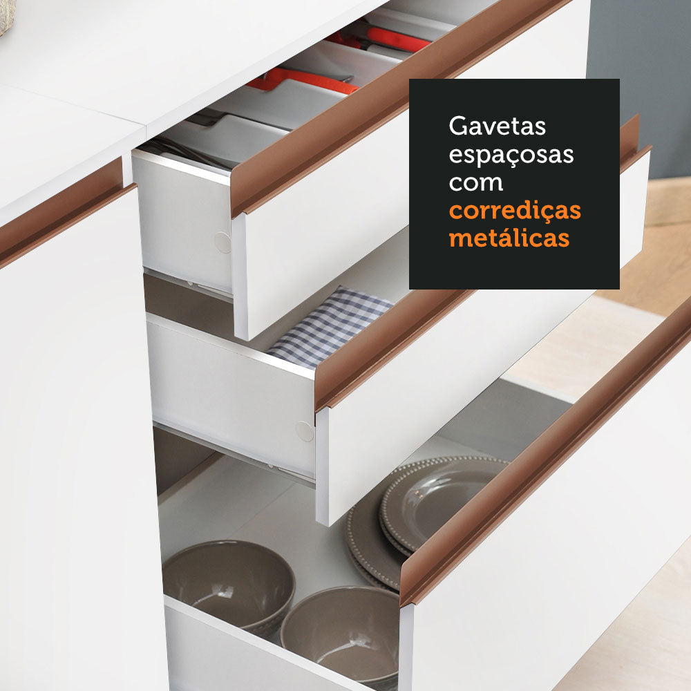 Cocina Integral Esquinera 392cm Blanco Reims 02