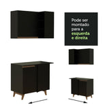 Cocina Integral Esquinera 512cm Reims Negro 01