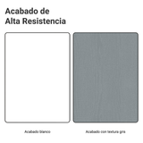 Kit Gabinete + Vitrina 70 cm Blanco/Gris Agata 02