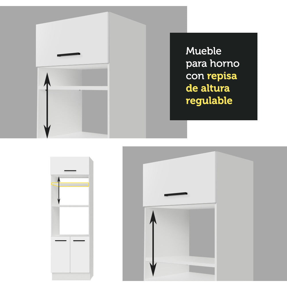 Cocina Integral 250cm Blanco Agata 01
