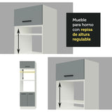 Cocina Integral 270cm Blanco/Gris Agata 02