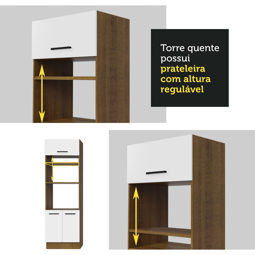 Cocina Integral 290cm Marrón/Blanco Agata 01