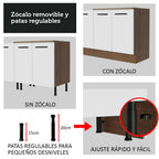 Cocina Integral 310 cm Con Mueble para Horno Marrón/Blanco Agata Madesa