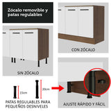Cocina Integral 330cm Marrón/Blanco Agata 01