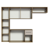 Cocina Compacta 180cm Marrón/Crema Easy