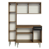 Cocina Compacta 137cm sin Fregadero Marrón/Negro Emilly 06