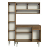 Cocina Compacta 137cm sin Fregadero Marrón Emilly 09