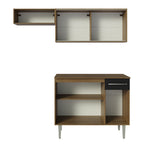 Cocina Compacta 165 cm Marrón/Negro Emilly Madesa
