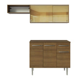 Cocina Compacta 165cm Marrón Emilly 04