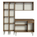 Cocina Compacta 169cm Marrón Emilly 09