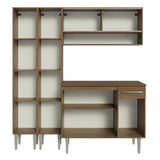 Cocina Compacta 169cm sin Fregadero Marrón Emilly 13